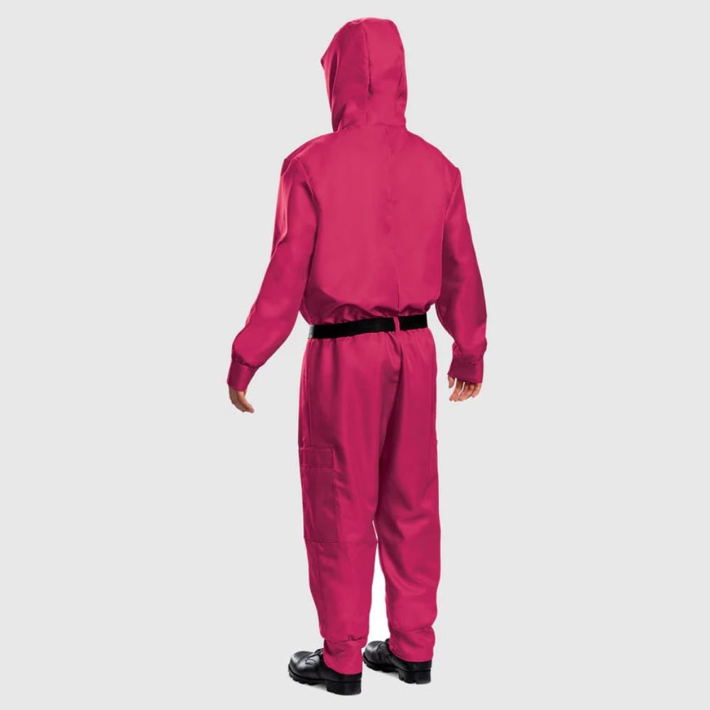 Halloween Pink Jumpsuit Costume with and Belt for Party