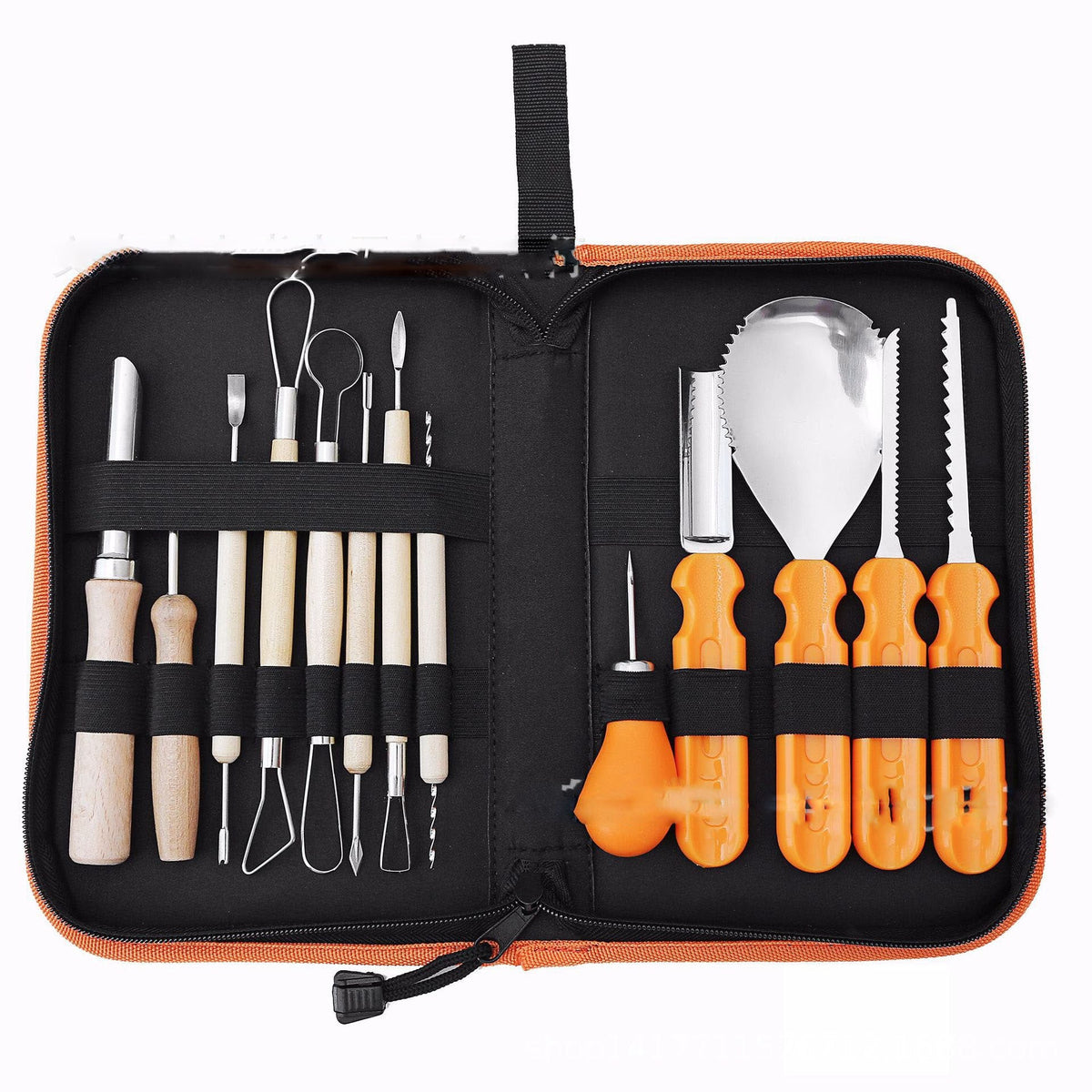 Halloween Pumpkin Carving Kit and Tools with Stainless Steel Saw Scoop and Storage Case