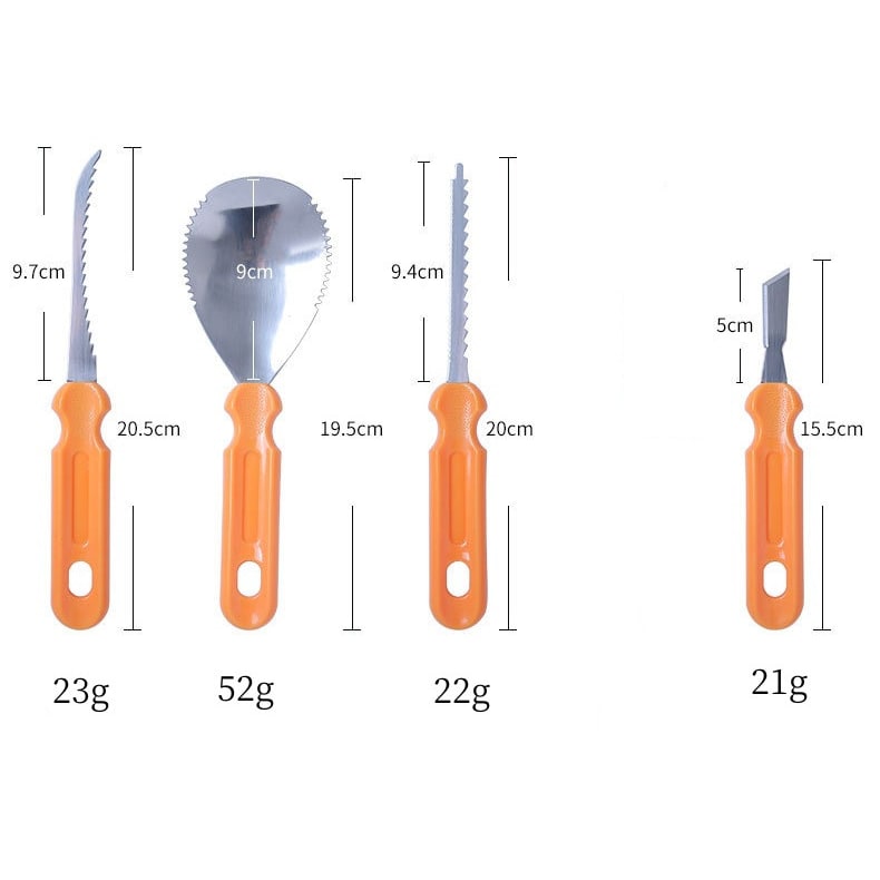 Halloween Pumpkin Carving Kit and Tools with Stainless Steel Blades and Serrated Saw for Supplies