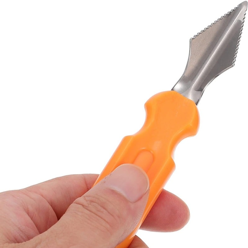 Halloween Pumpkin Carving Kit and Tools with Stainless Steel Blades and Serrated Saw for Supplies