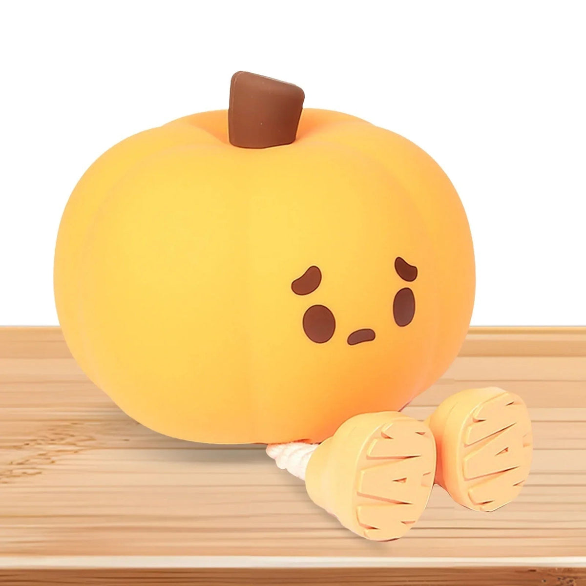 Halloween Pumpkin Night Light LED Rechargeable with Dangling Legs and Sad Face Design