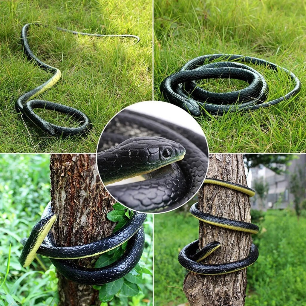 Halloween Realistic Rubber Snake Toy with Flexible Design for Water and Outdoor Decoration Prop