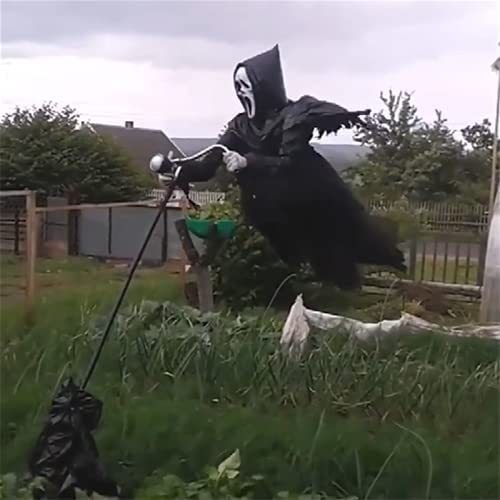 Halloween Scarecrow Decoration Scary Outdoor Ghost Prop with Pole for Yard Decor