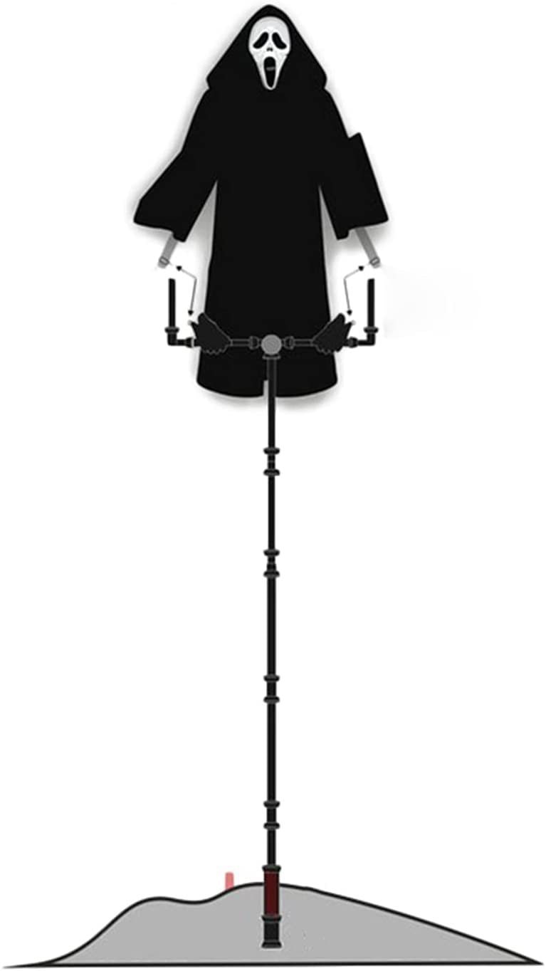Halloween Scarecrow Decoration Scary Outdoor Ghost Prop with Pole for Yard Decor