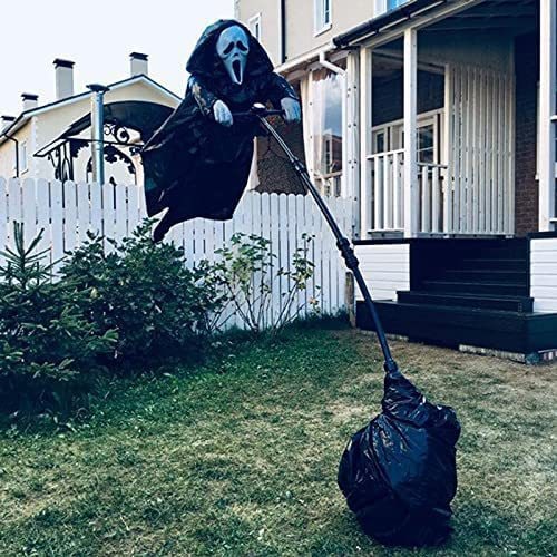 Halloween Scarecrow Decoration Scary Outdoor Ghost Prop with Pole for Yard Decor