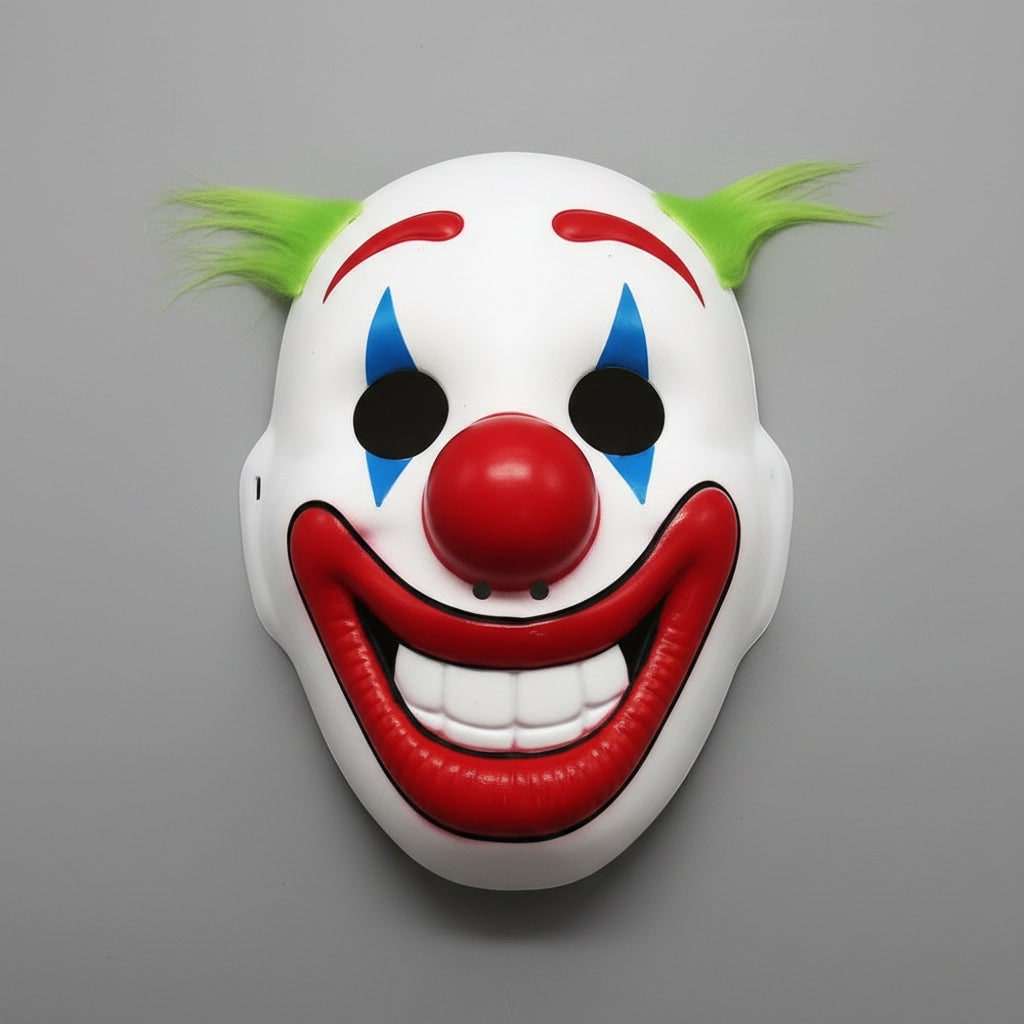 Halloween Scary Creepy Clown Costume Mask with Sinister Grin for Party and Haunted House