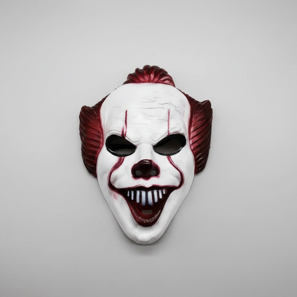 Halloween Scary Creepy Clown Costume Mask with Sinister Grin for Party and Haunted House