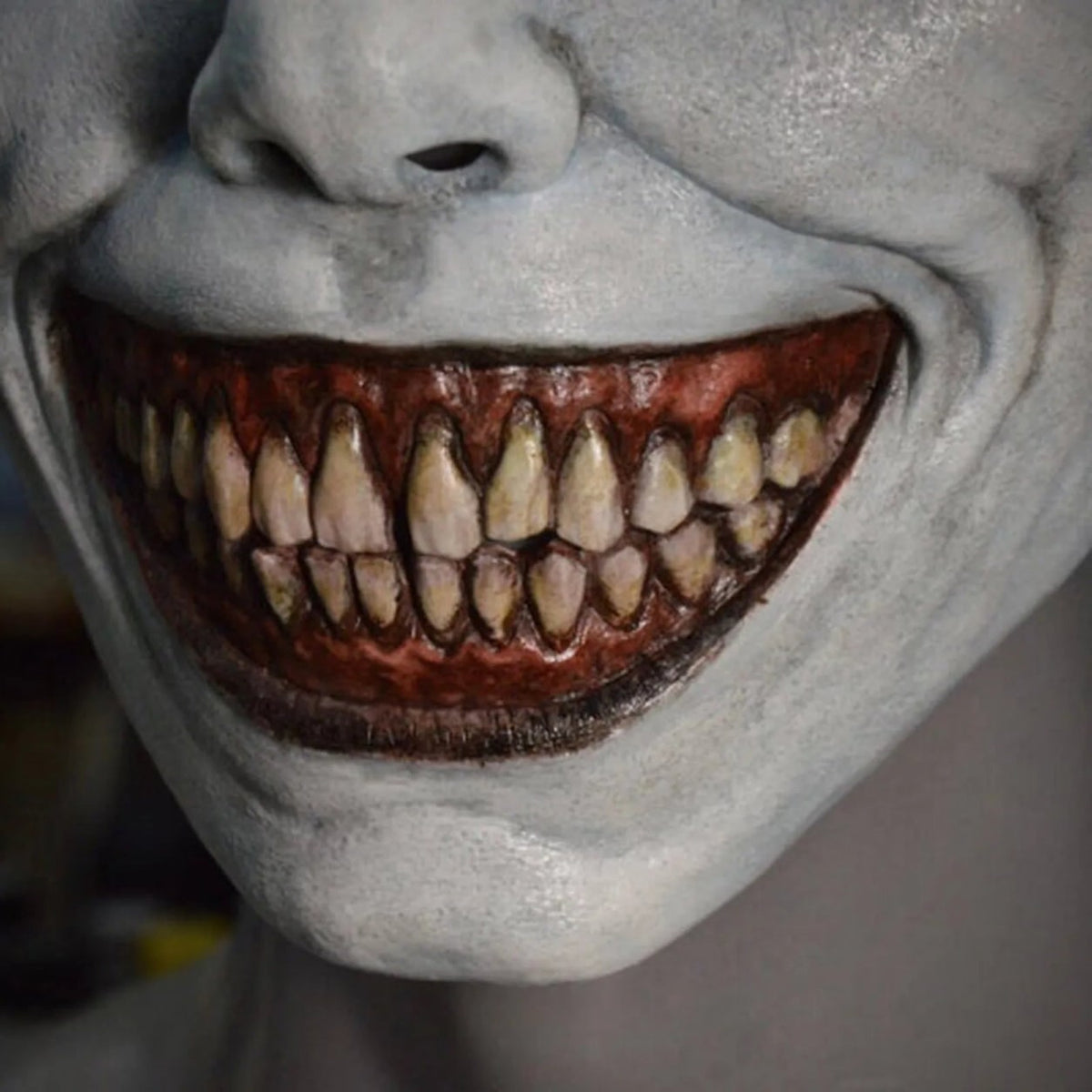 Halloween Scary Creepy Demon Mask with Sharp Teeth for Party and Cosplay Clown