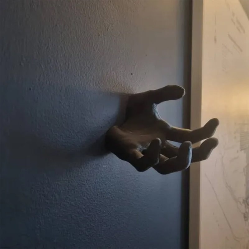 Halloween Scary Hand Wall Hook for Coats and Jackets with Key Holder Chain