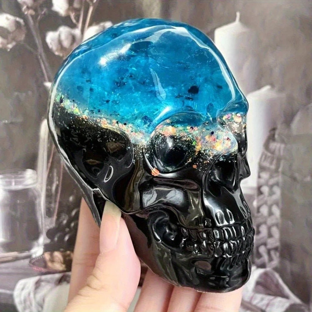 Halloween Silicone Molds for Resin and Candle Making with Skull Design for Crafting