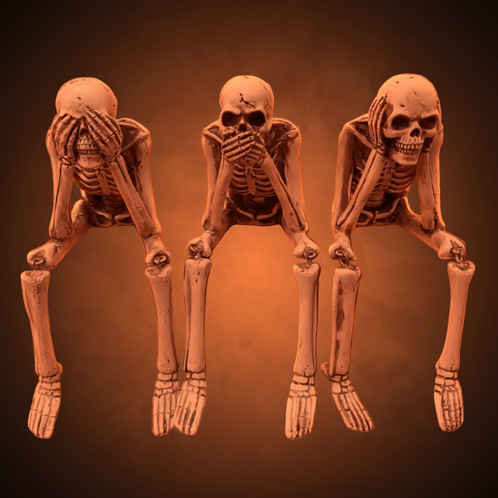 Halloween Decorations Home Decor Skeleton Shelf Sitter Set of 3 with Dangling Legs for Mantel