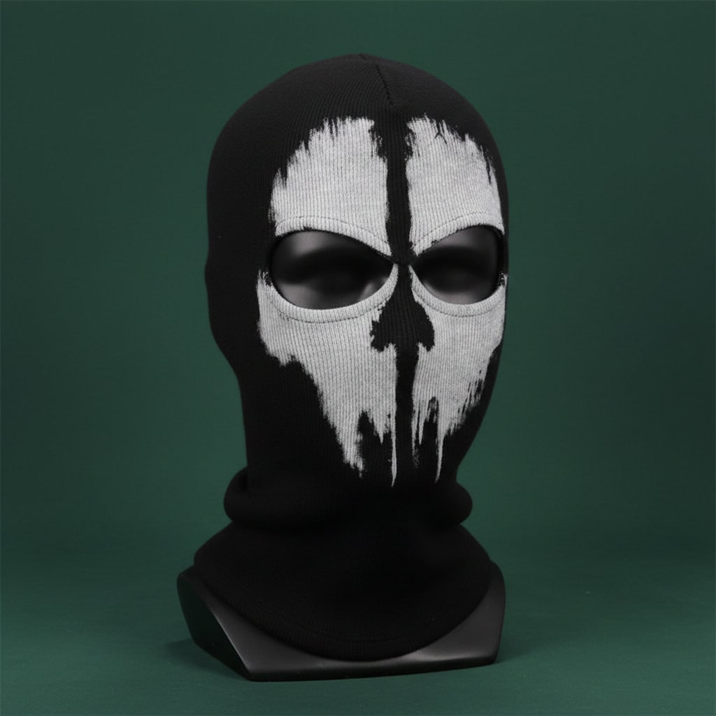 Halloween Skull Balaclava Ski Mask with Full Face Coverage Knit Cold Weather Motorcycle