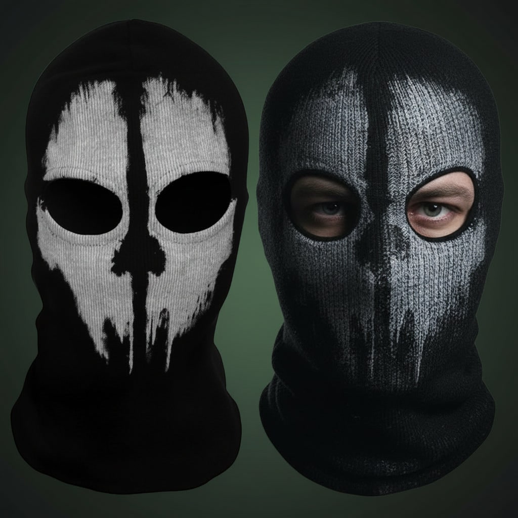 Halloween Skull Balaclava Ski Mask with Full Face Coverage Knit Cold Weather Motorcycle