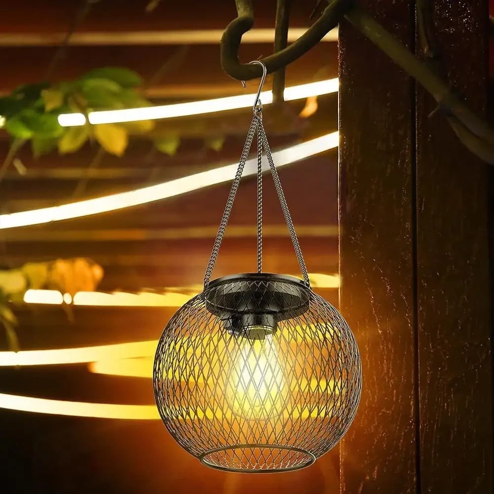 Halloween Solar Hanging Lantern with Outdoor Decorative LED Light for Patio