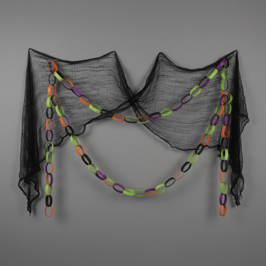 Halloween Spooky Black Gauze Netting Decoration for Haunted House Party Decor Creepy Cloth