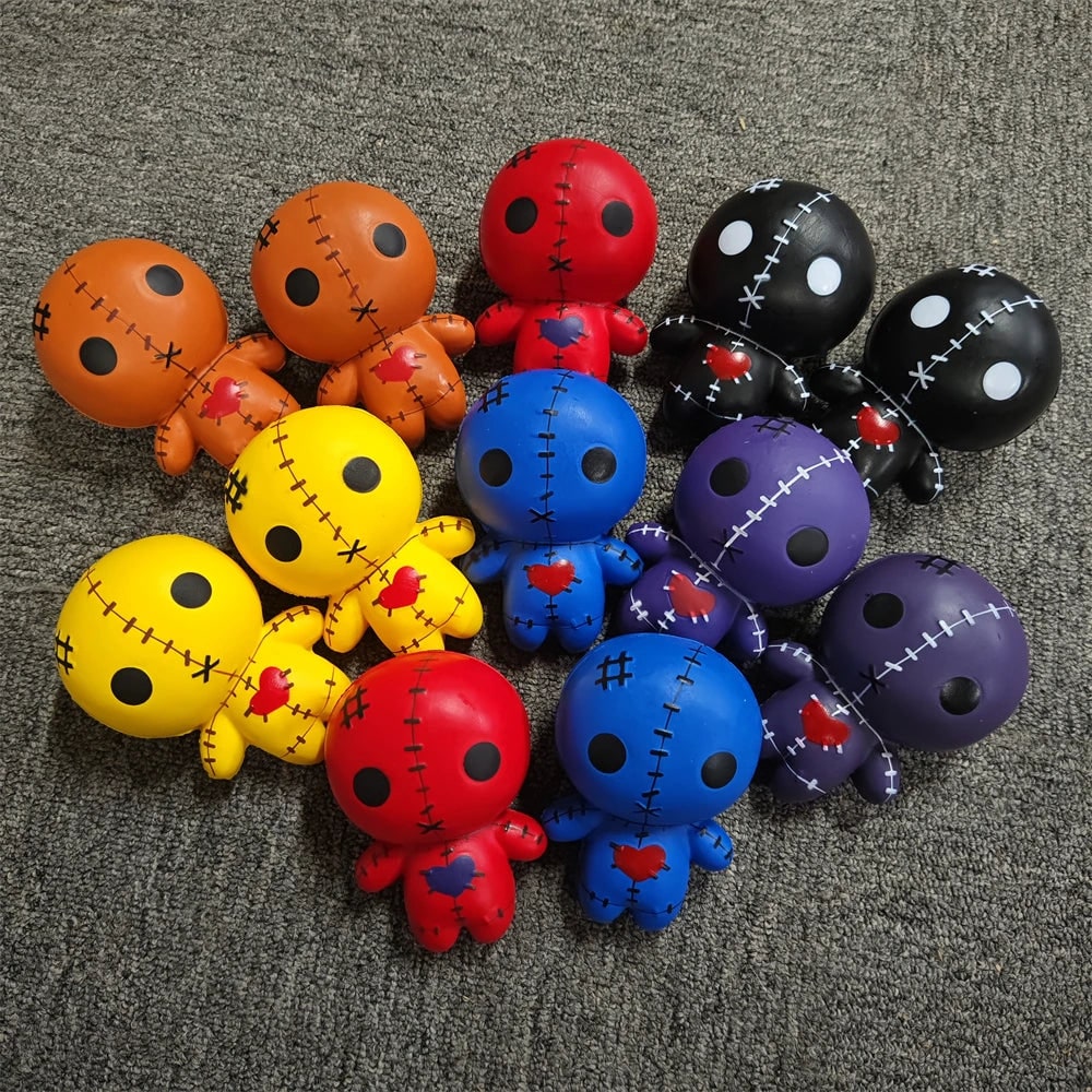 Halloween Squishy Toy Slow Rising Voodoo Doll with Stitched Details for Stress Relief Party Favors