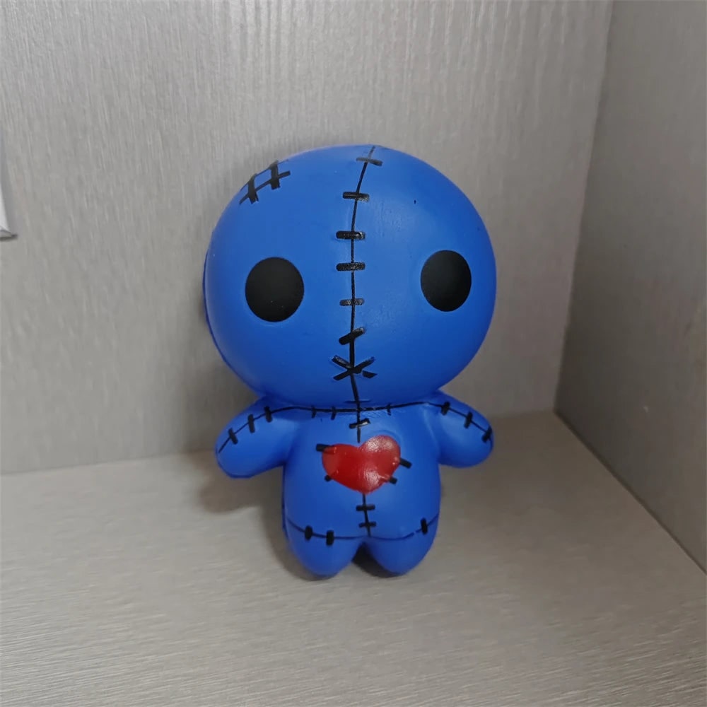 Halloween Squishy Toy Slow Rising Voodoo Doll with Stitched Details for Stress Relief Party Favors