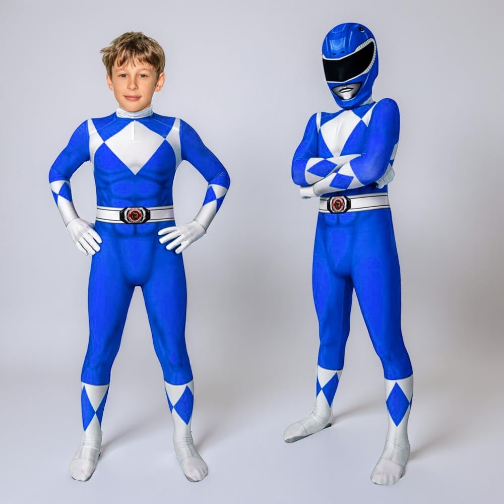 Halloween Superhero Park Ranger Costume Jumpsuit with Mask