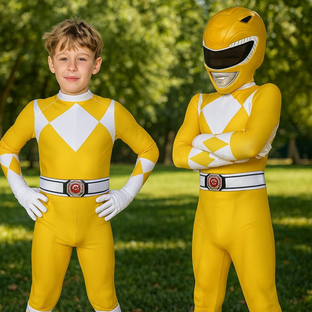 Halloween Superhero Park Ranger Costume Jumpsuit with Mask
