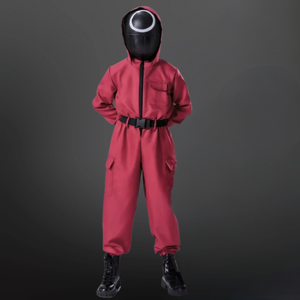 Halloween survival game Costume Suit with Mask and Toy Gun