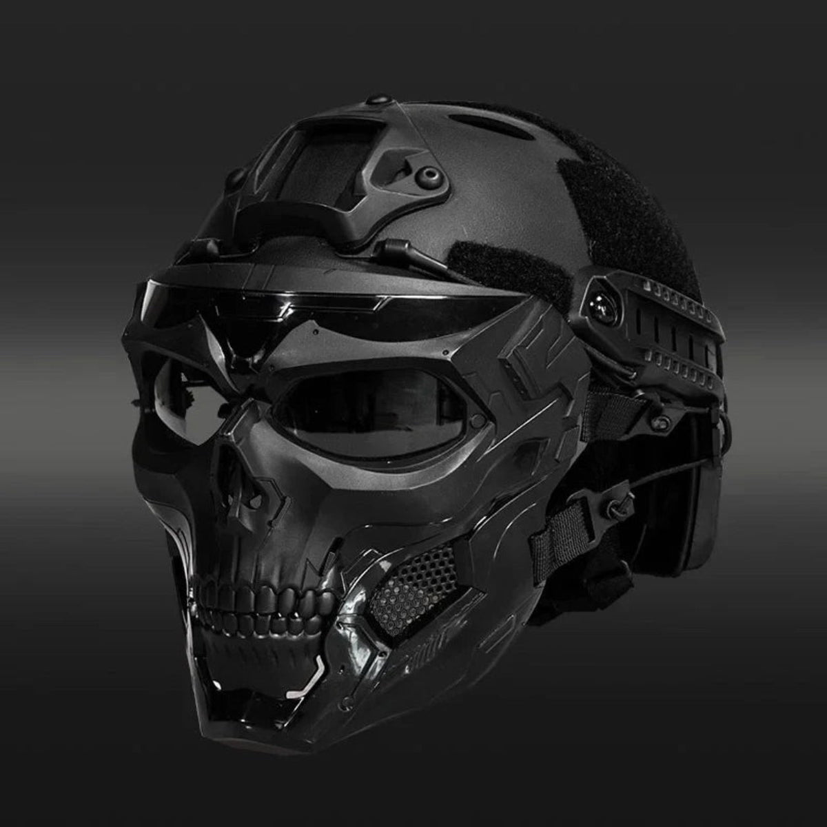 Halloween Tactical Skull Mask and Face with Protective Goggles for Cosplay Airsoft Paintball Party