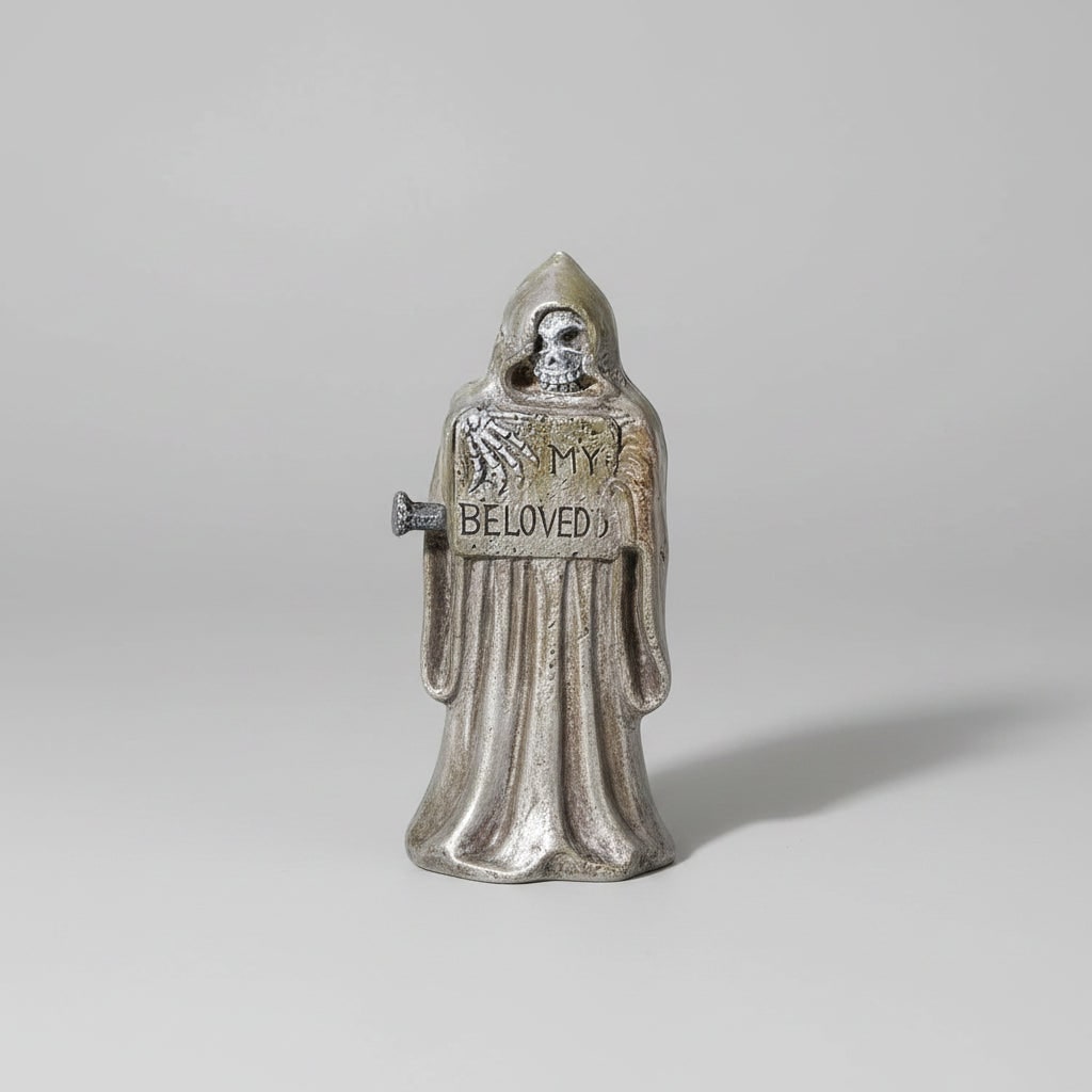 Halloween Tombstones and Graveyard Decorations Resin 4-Piece Set for Party and Tabletop Display
