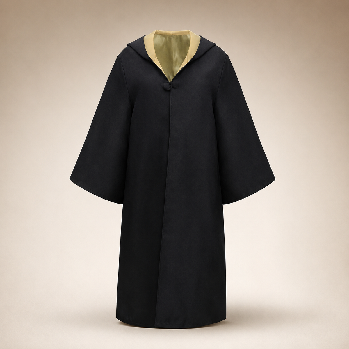 Halloween Wizard Robe Costume with Hood Bell Sleeves and Striped Scarf Accessory Set