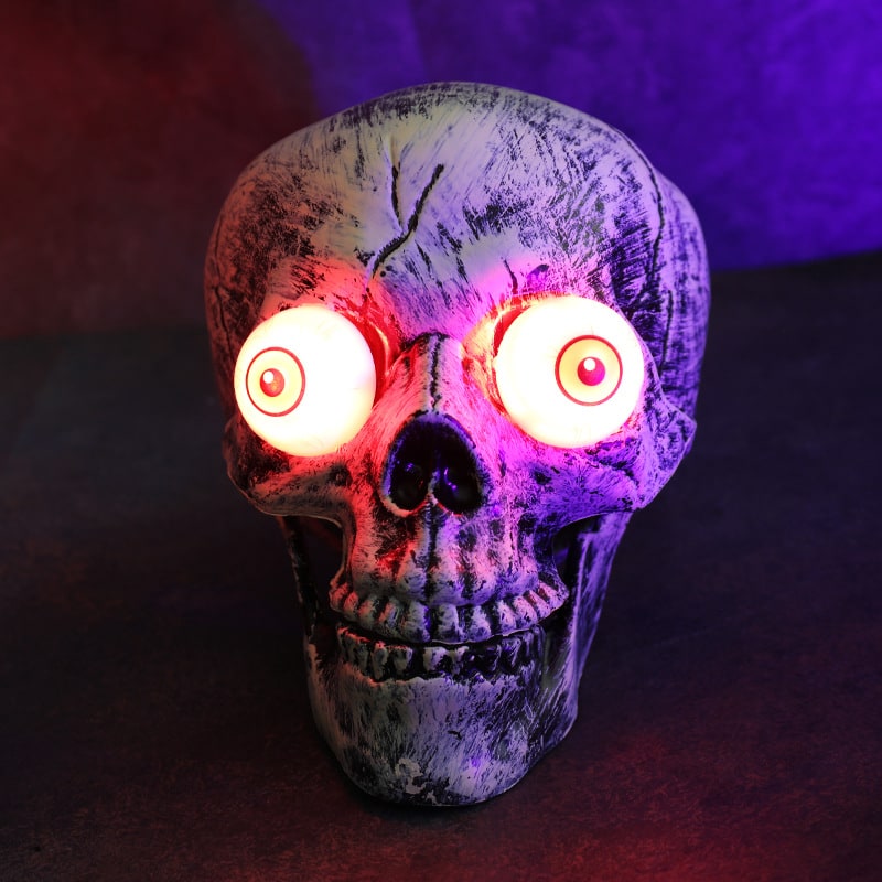 Halloween Yard Decorations Skeleton Sign with Stakes LED Light Up Outdoor Prop Plant Support