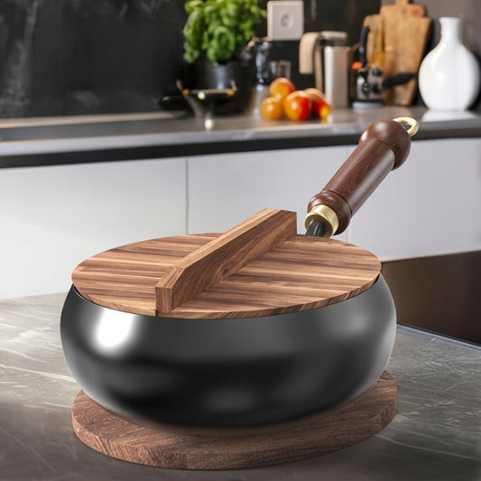 HEATBELLY – Heavy-Duty Cast Iron Pan with Lid