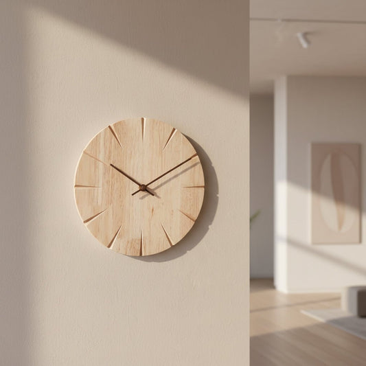 HERITAGEWOOD – Elegant Solid Wood Wall Clock with Pendulum Movement