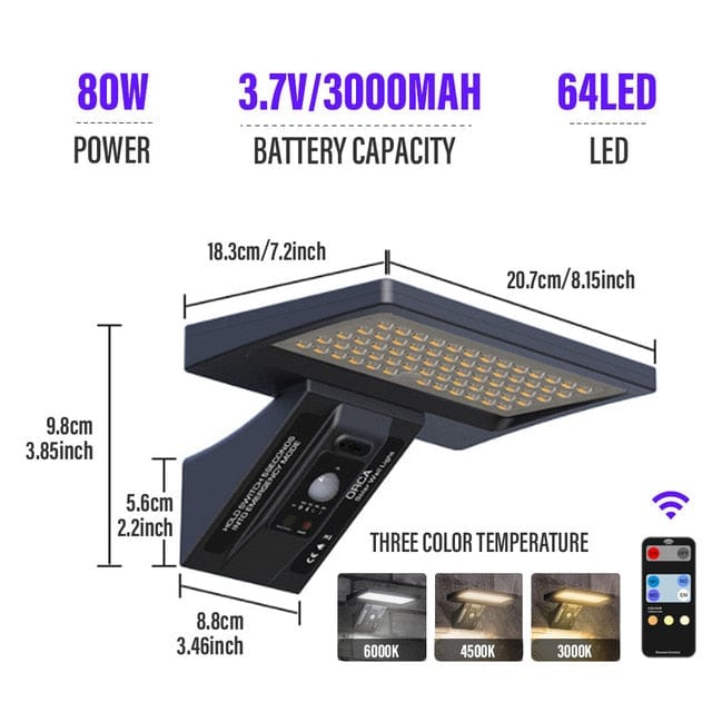 Powerful Waterproof Led Outdoor Solar Street Lamp