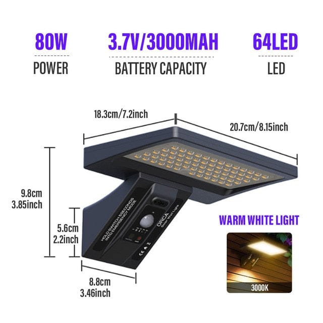 Powerful Waterproof Led Outdoor Solar Street Lamp