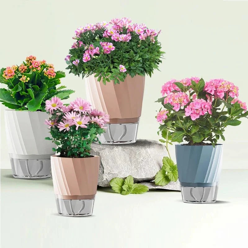 HYDROPOT – Self-Watering Plastic Flowerpot for Soilless Indoor Gardening