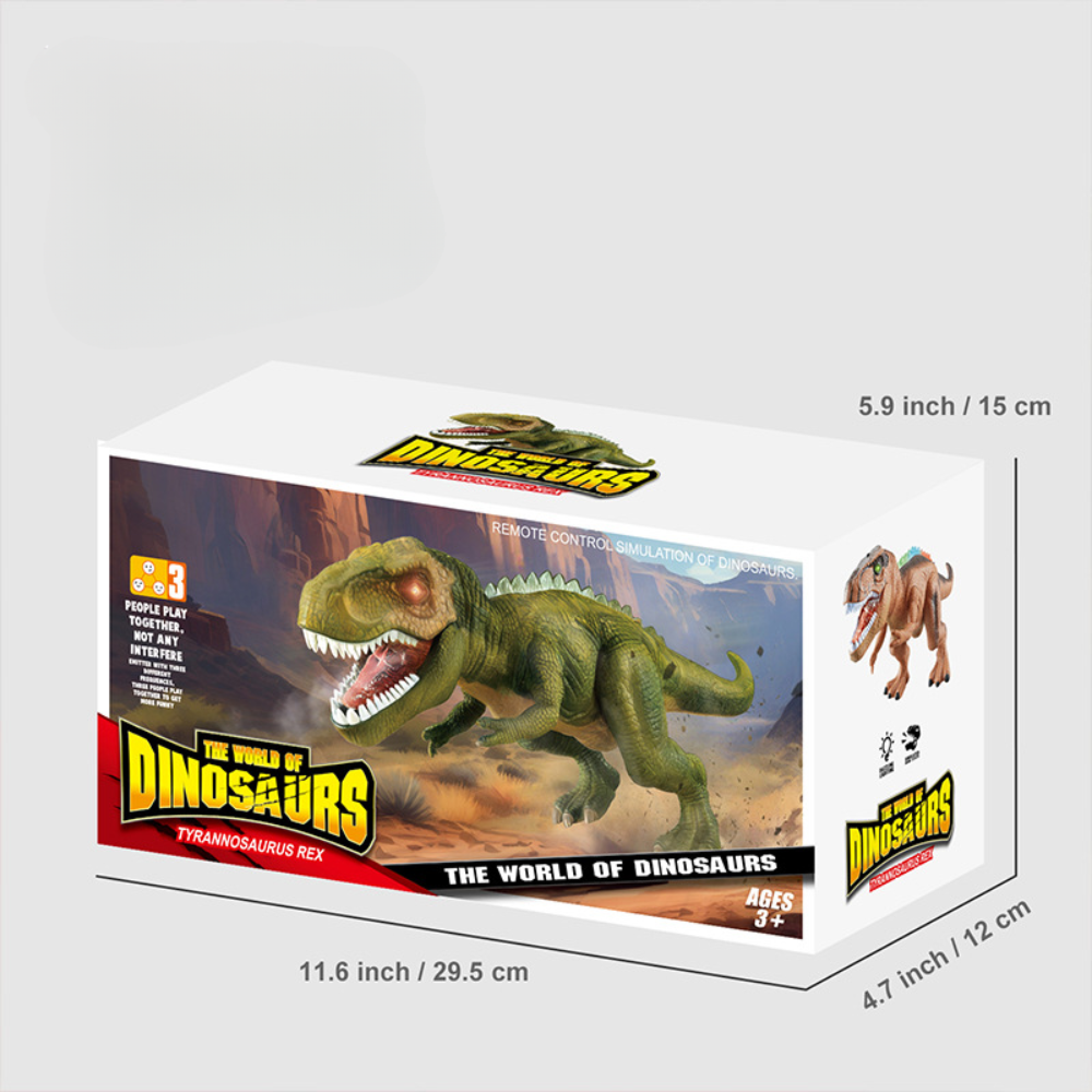 Dinosaur Toy Remote Control Walking Light-Up Roaring Figure Kids Gift