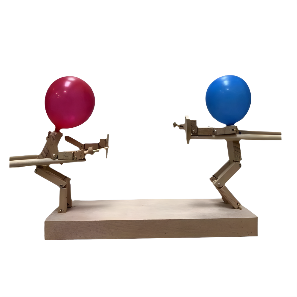Balloon Game Wooden Interactive Fencing Toy Set