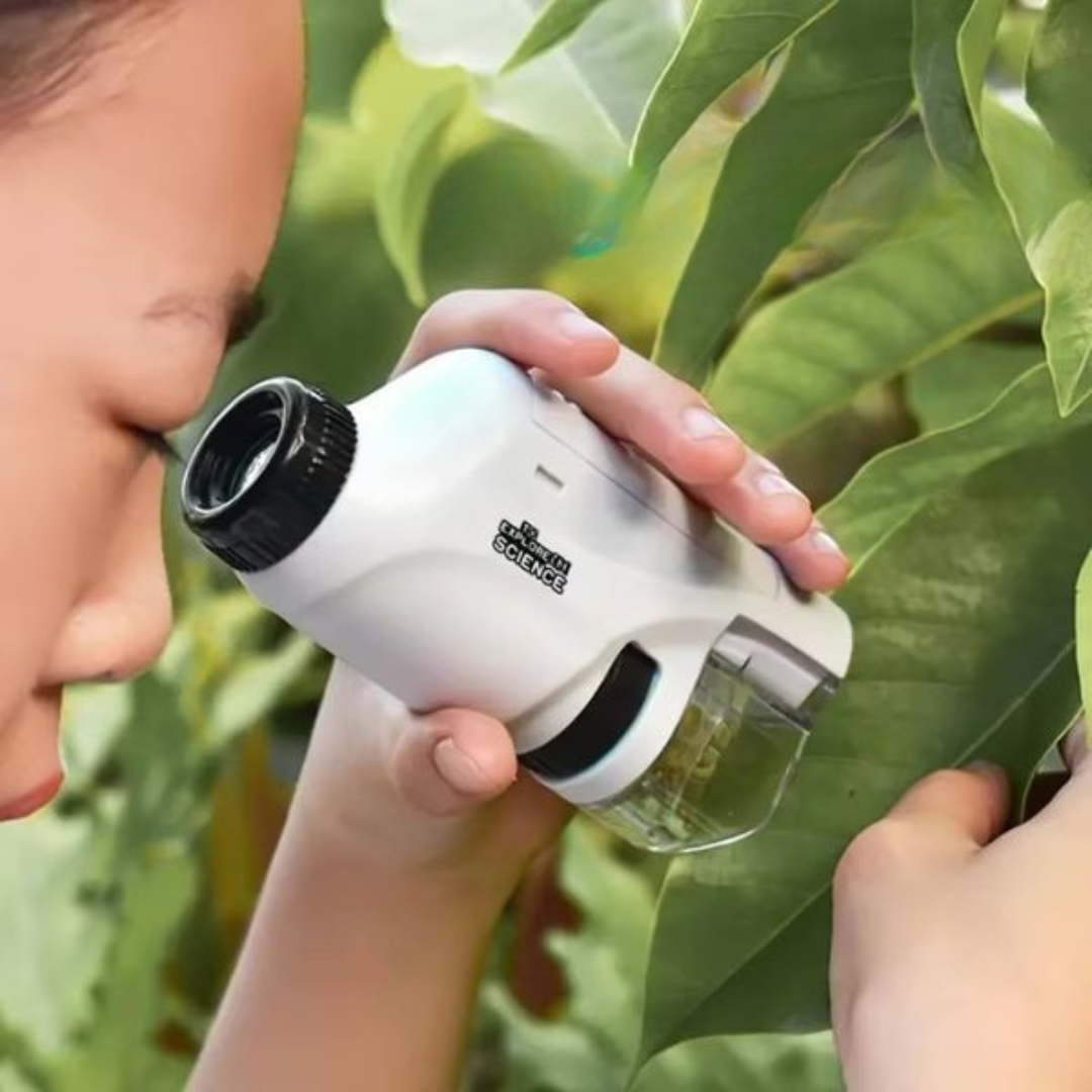 Kids Portable LED Pocket Microscope Toy