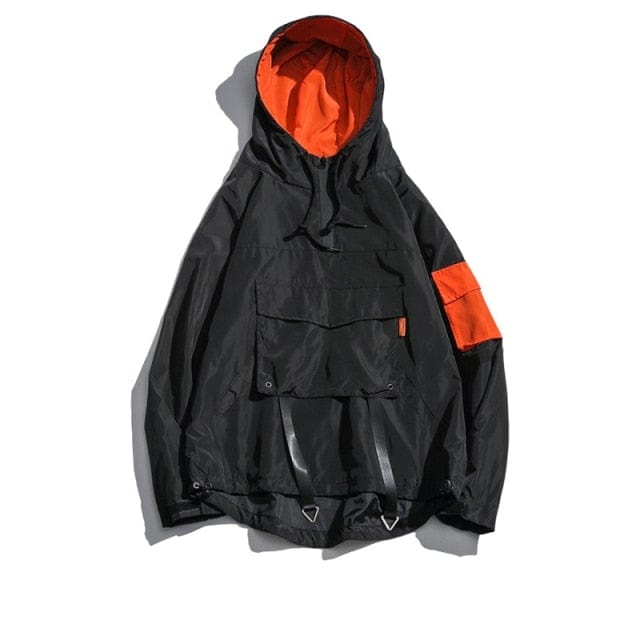 Multi-pocket Techwear Waterproof Windbreaker