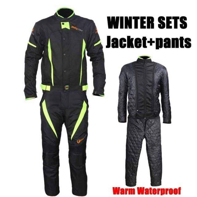 Tribe Black Reflective Motorcycle Suit