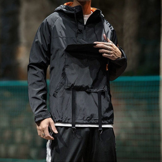 Multi-pocket Techwear Waterproof Windbreaker