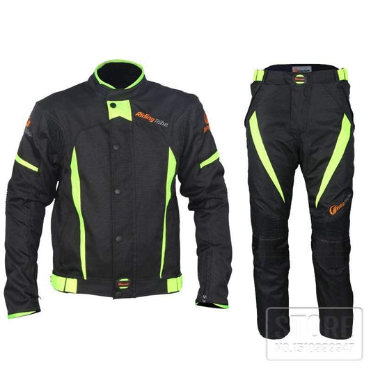 Tribe Black Reflective Motorcycle Suit