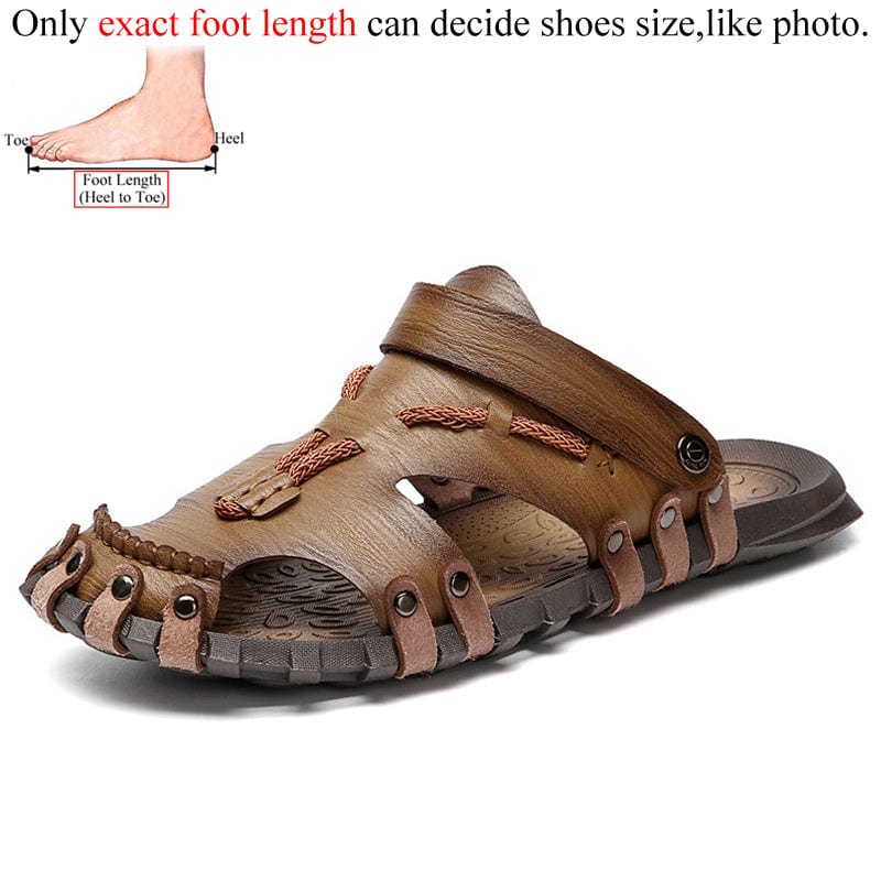 Flat Leather Summer Sandals