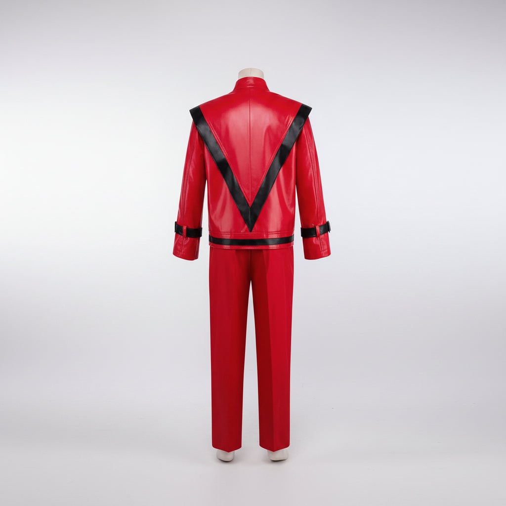 Kids' Halloween Thriller Cosplay Costume Faux Leather Jacket and Pants Two Piece Set for Party