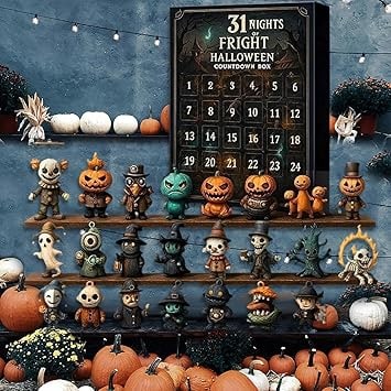Kids' Halloween Advent Calendar Countdown with Spooky Miniature Figurines