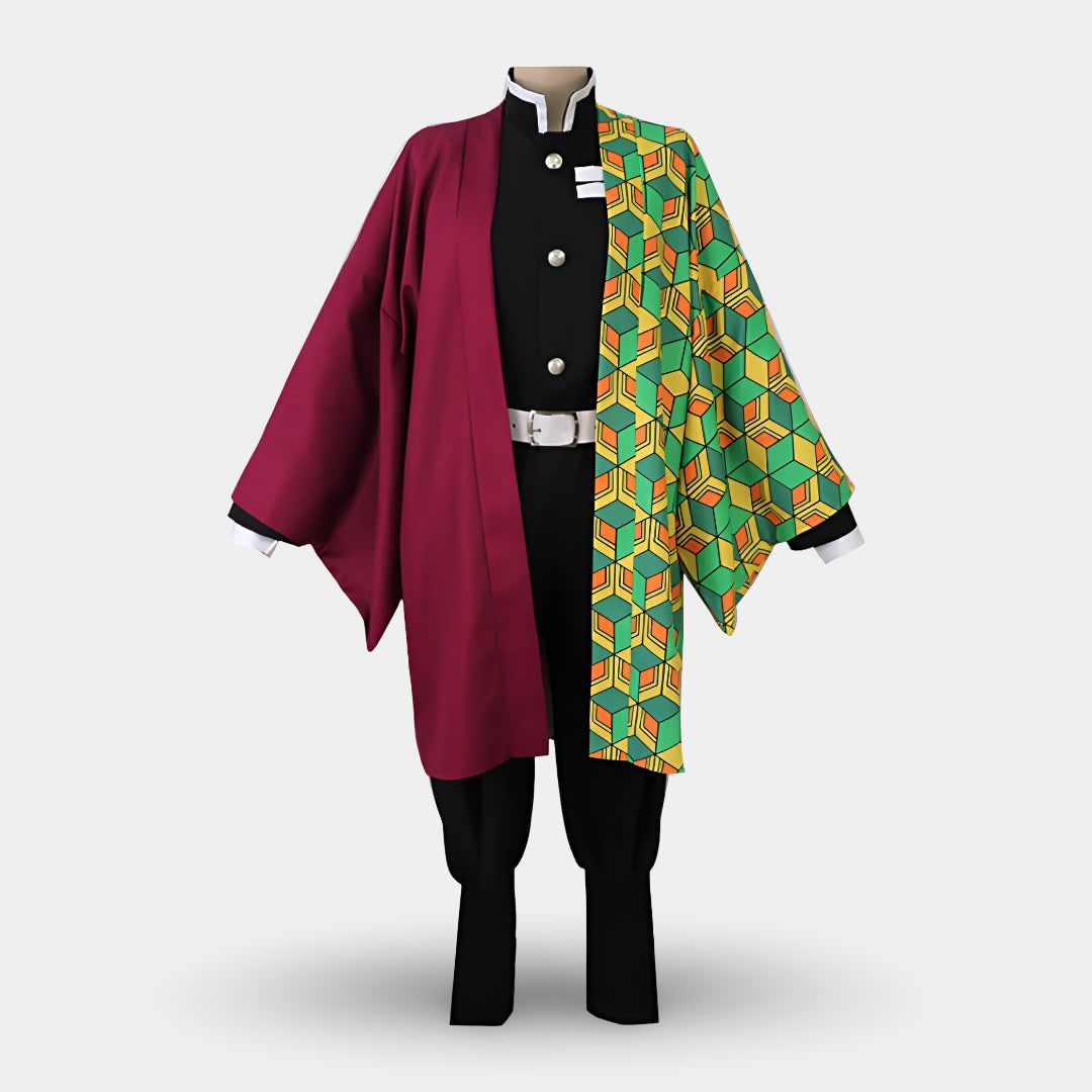 Kids' Halloween Anime Cosplay Costume with Haori Jacket and Character for Party