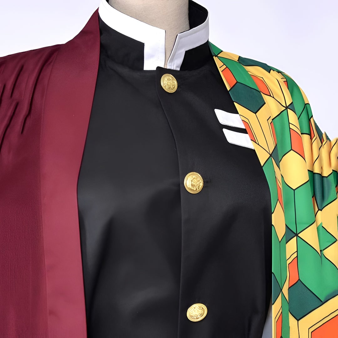 Kids' Halloween Anime Cosplay Costume with Haori Jacket and Character for Party