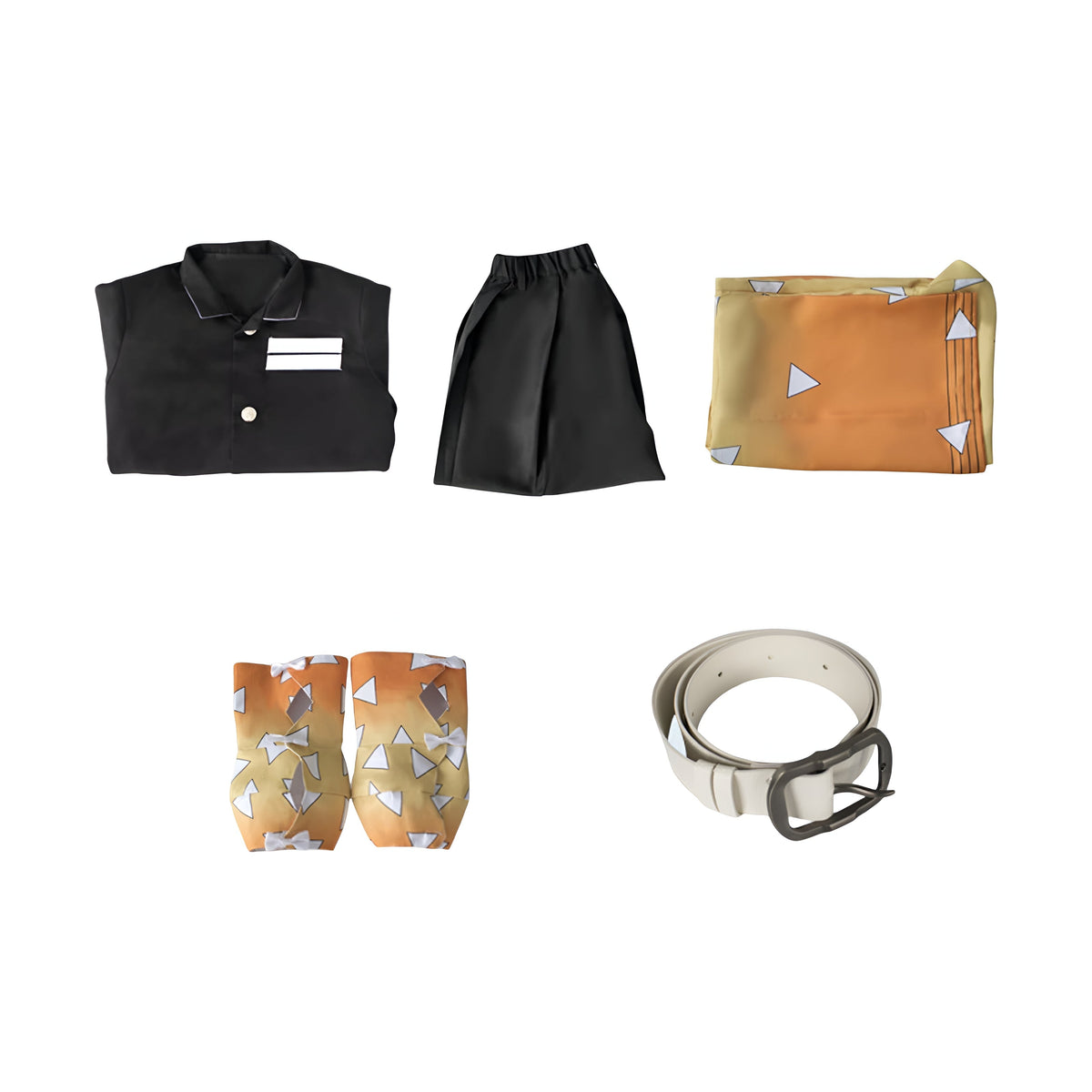Kids' Halloween Anime Cosplay Costume with Haori Jacket and Fox for Character Party Dress-Up