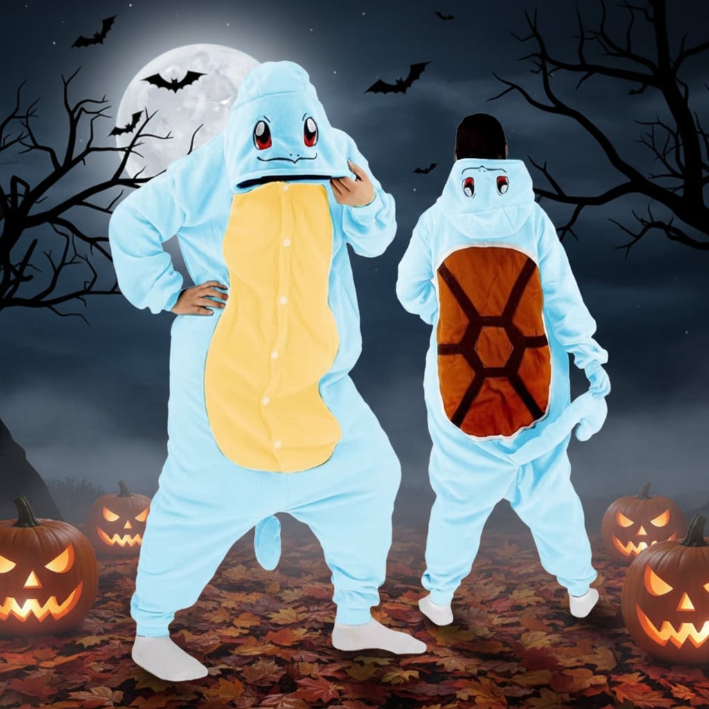 Kids' Halloween Christmas Onesie Pajamas with Character Hood and Fleece for Xmas Party