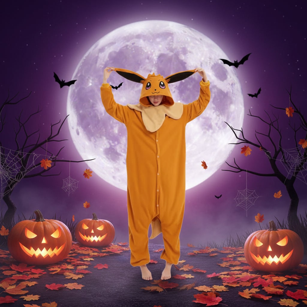 Kids' Halloween Christmas Onesie Pajamas with Character Hood and Fleece for Xmas Party