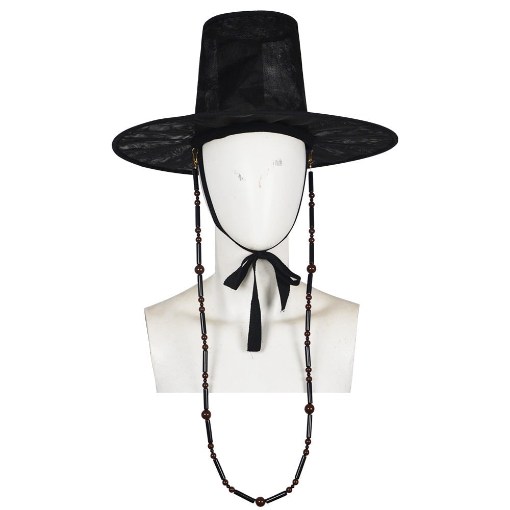 Kids' Halloween Cosplay Costume Korean Traditional Hanbok with Hat Accessories and Silver Chain Details