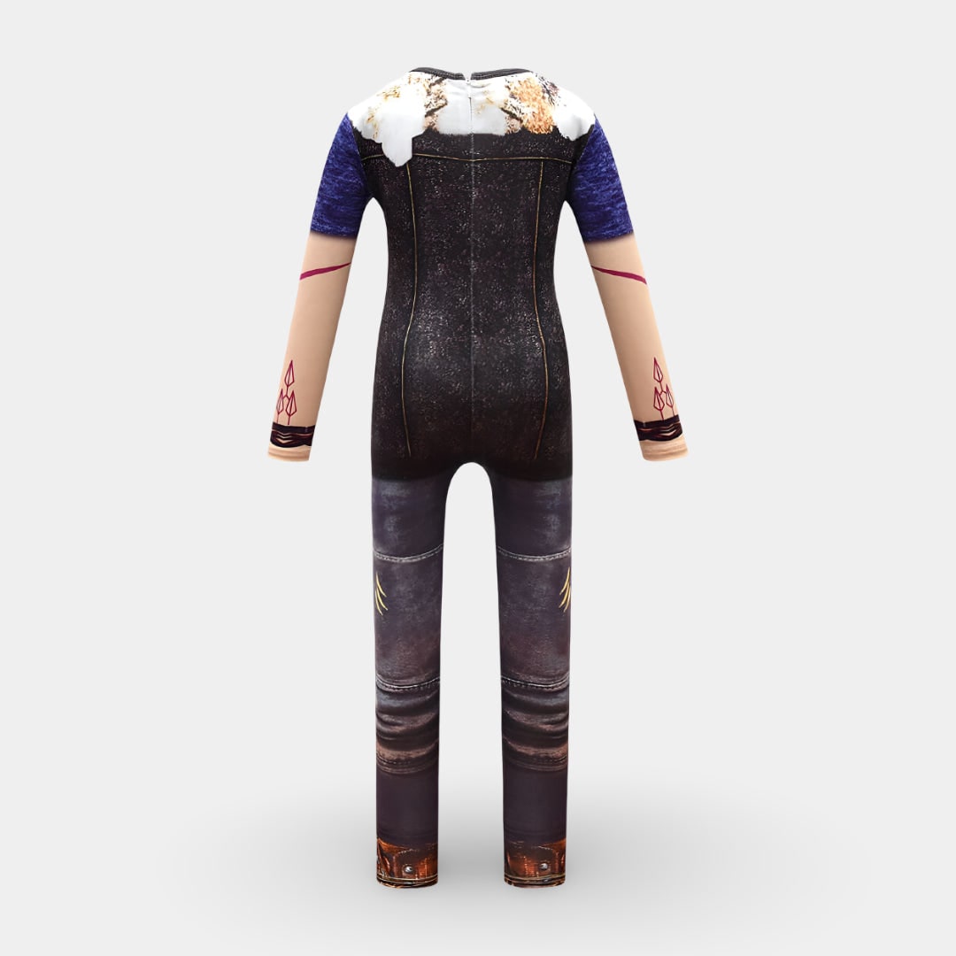 Kids' Halloween Costume Witch Character and Zip-Up with Printed Design Funny